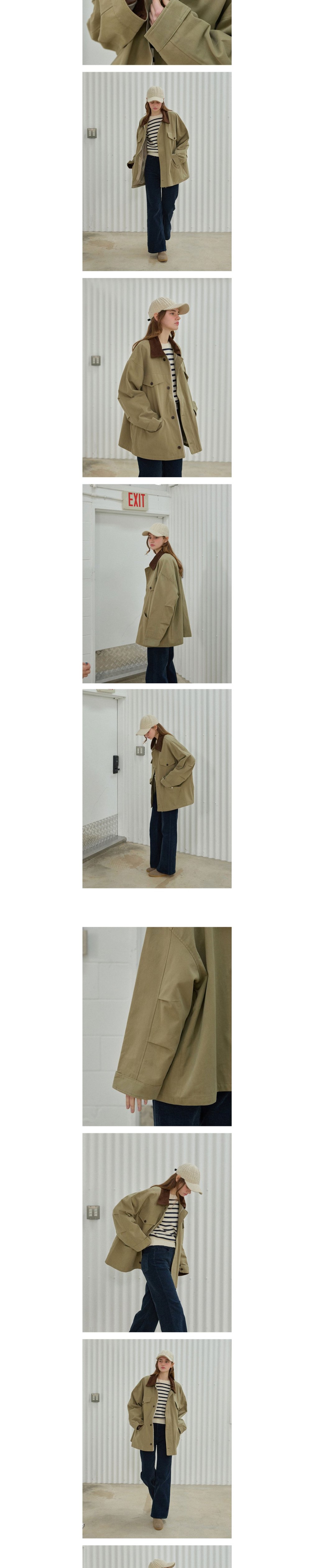 [슬로우롤리] (6차)(컬러추가) 아웃 포켓 워크 자켓 3 Colors (택 1) 상세 이미지 4