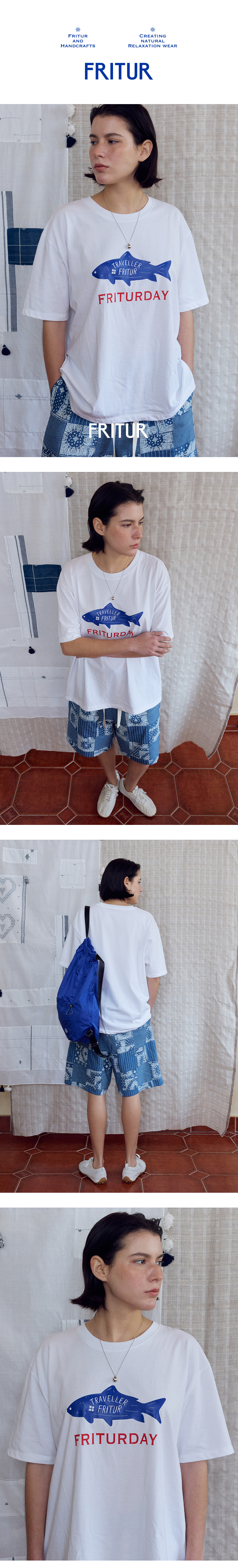 [프리터] Floating Fish T-shirt White_F262TS03 상세 이미지 1
