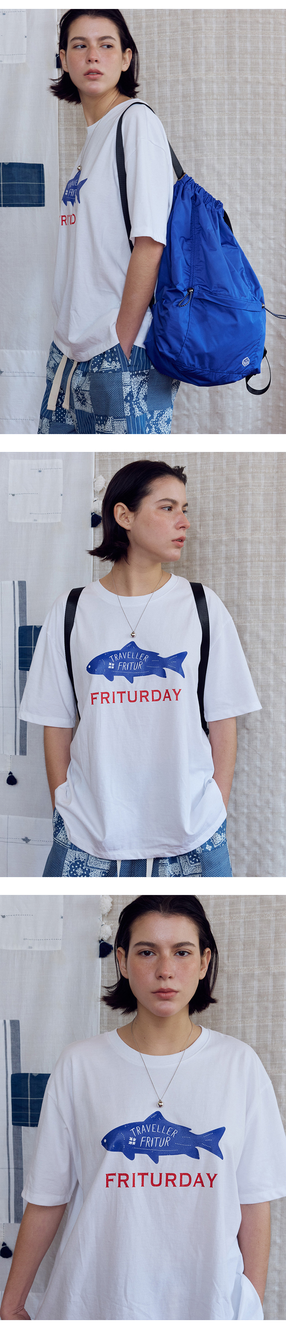 [프리터] Floating Fish T-shirt White_F262TS03 상세 이미지 2