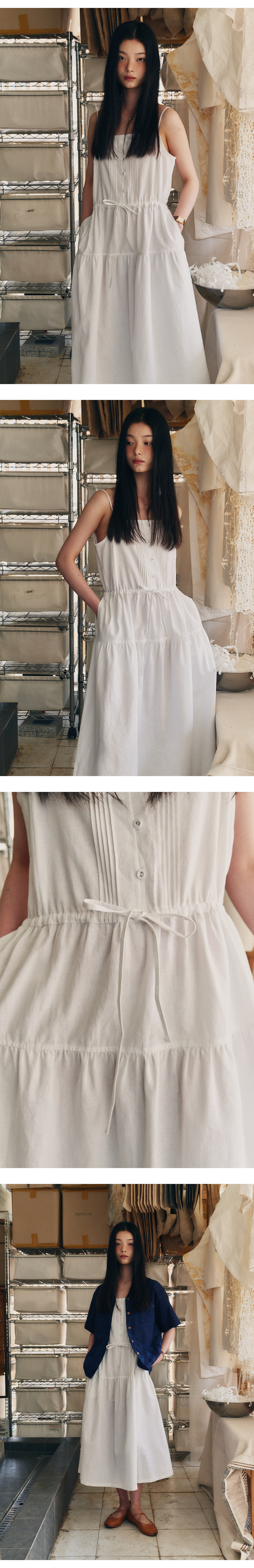 [프리터] Poet Linen Dress Ivory_F252OP04 상세 이미지 2