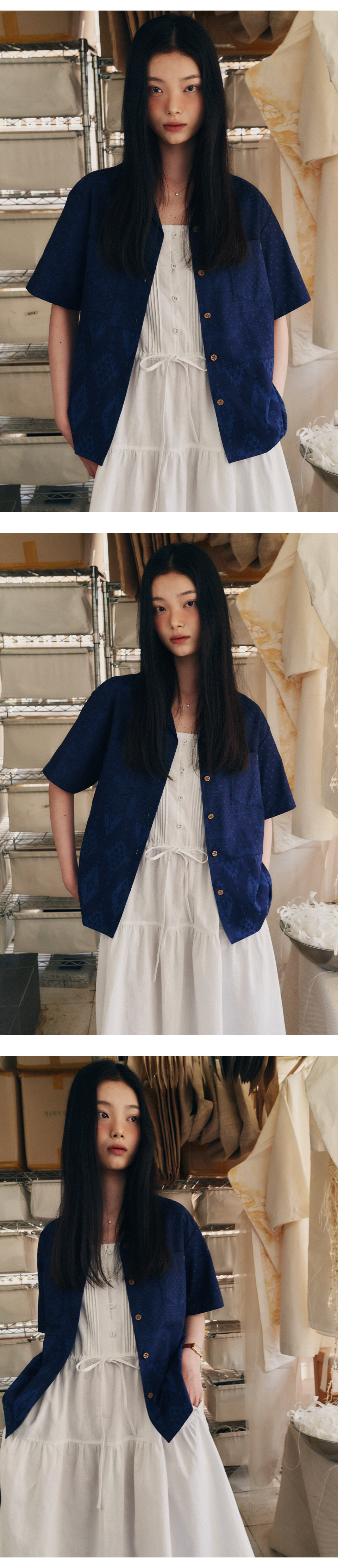 [프리터] Poet Linen Dress Ivory_F252OP04 상세 이미지 3