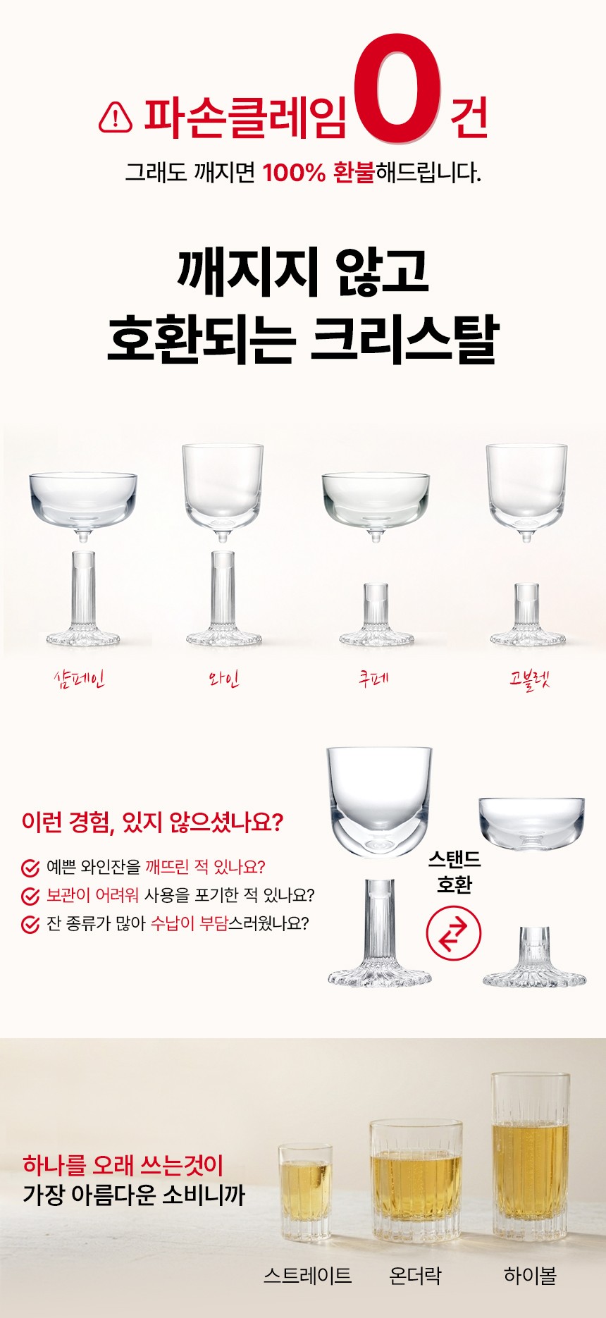 [올킨스] 안깨지는 크리스탈 실리콘 글라스 하이볼 컵/잔 (370ml) 상세 이미지 1