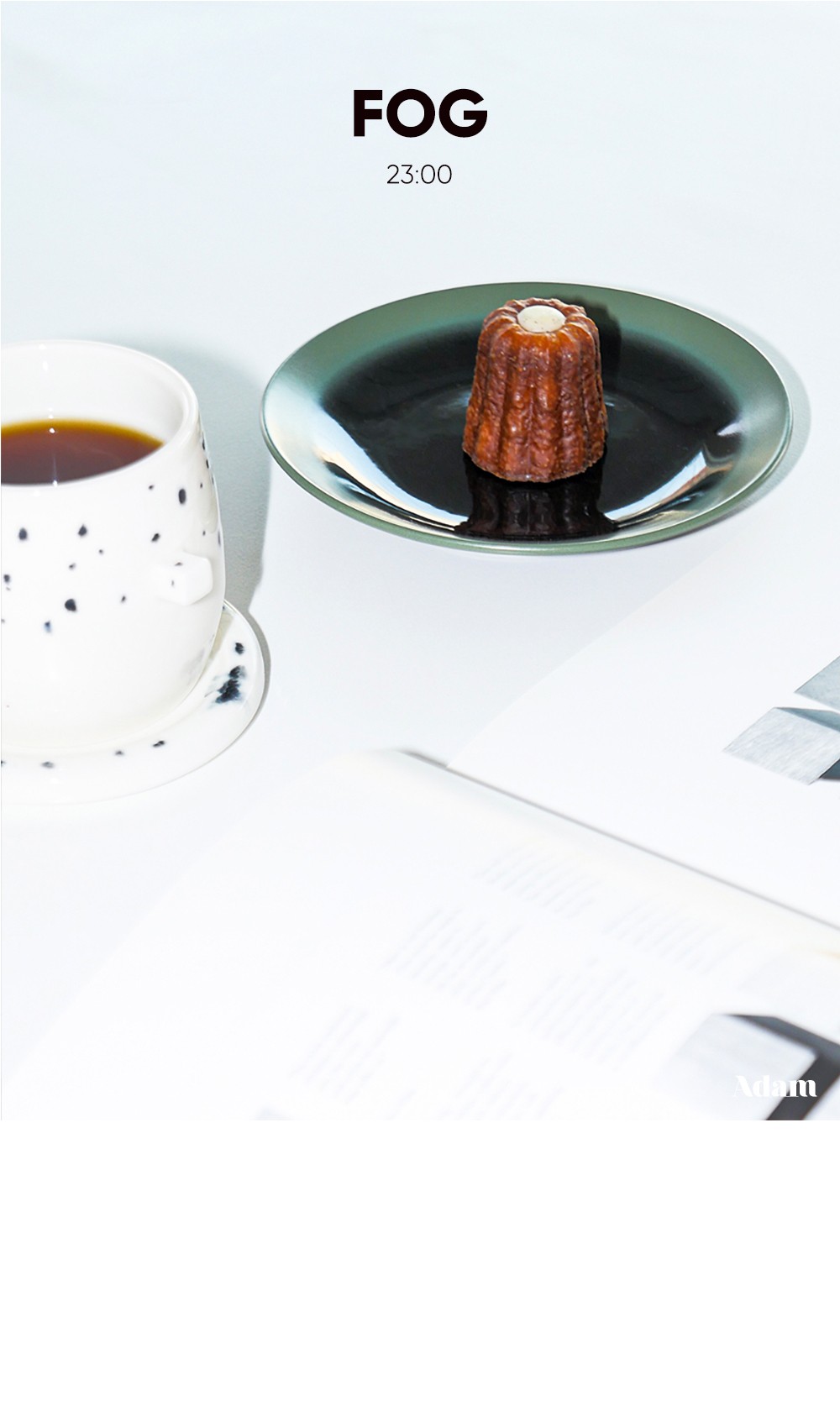 [Adam] 아담 Fog mini plate 포그미니플레이트 23:00 (Black/Green) 상세 이미지 1