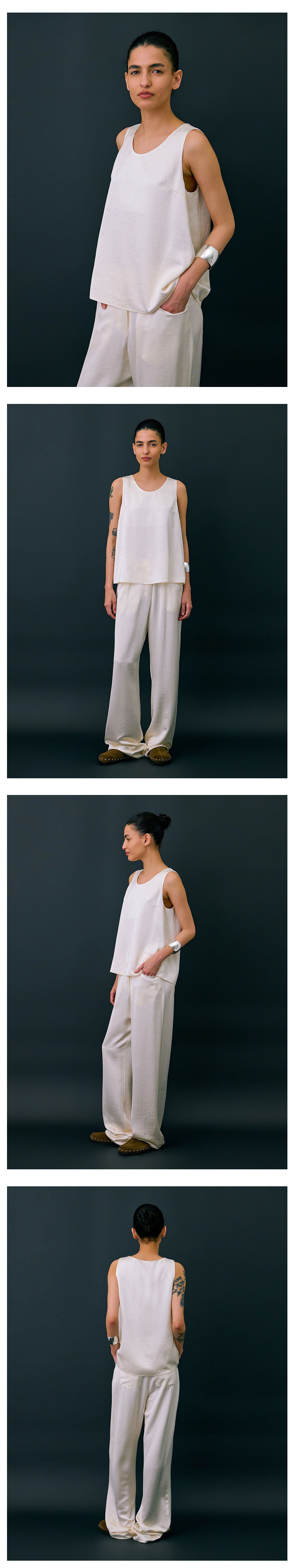 [분더캄머]Layered Sleeveless Top_Cream 상세 이미지 2