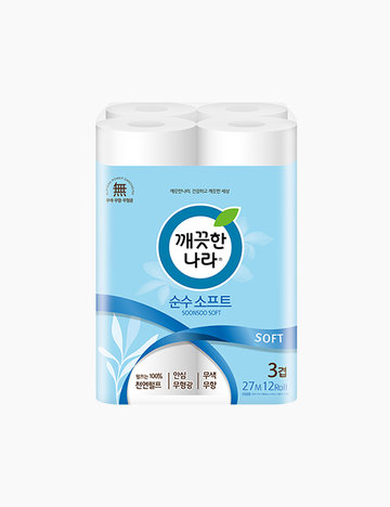 [깨끗한나라] 순수 소프트 화장지 (27m X 12롤)