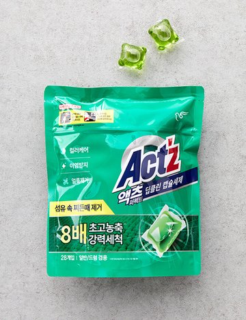 초고농축 ALL-IN-ONE 캡슐세제, 간편하고 강력한 얼룩제거