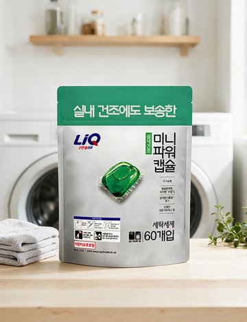 [리큐] 진한겔 미니파워 실내건조 캡슐세제 60입 (택1)
