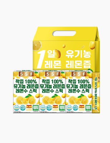 [순수식품] 유기농 레몬즙 선물세트 1세트(3박스/42포) 1일 레몬 유기농 레몬즙 (단일옵션)