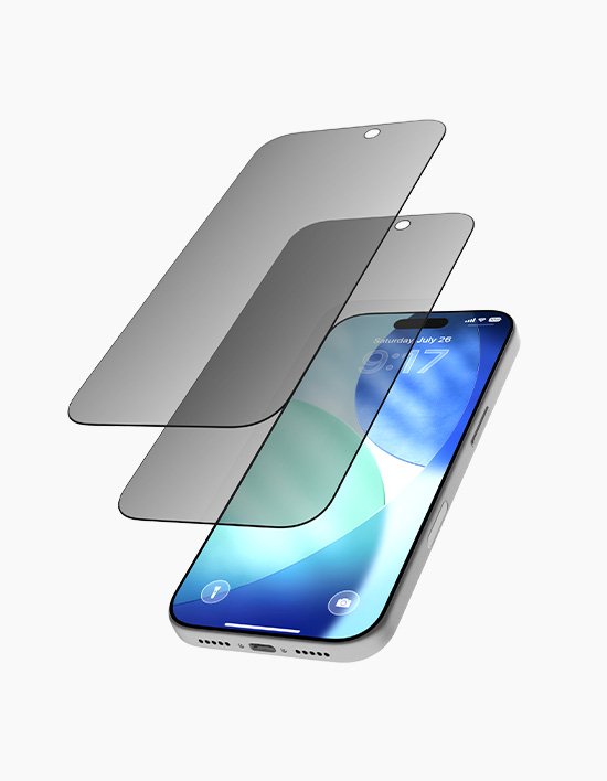 [엘라고] 아이폰 에어 17 프로 프로맥스 풀커버 강화유리 사생활보호필름 (2P)