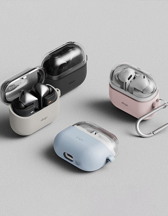 [엘라고] 갤럭시 버즈3 프로 FE 듀오 행 케이스 4종 (택1)