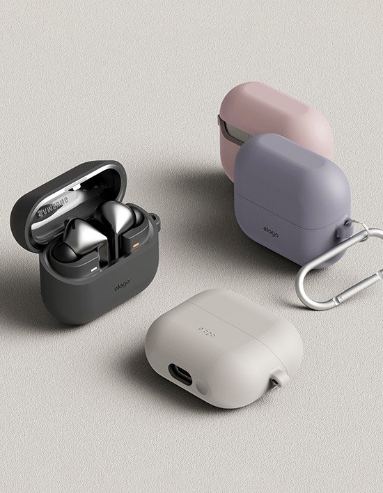 [엘라고] 갤럭시 버즈3 프로 FE 실리콘 행 케이스 4종 (택1)