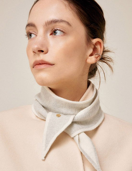 [생럭슈] 울 100% 트윌리 머플러 숏/롱 라이트그레이