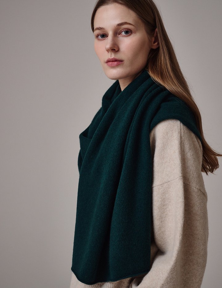 [생럭슈] 캐시미어 100% 머플러 2.2 딥그린