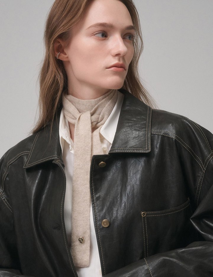 [생럭슈] 캐시미어 100% 씬 머플러 베이지