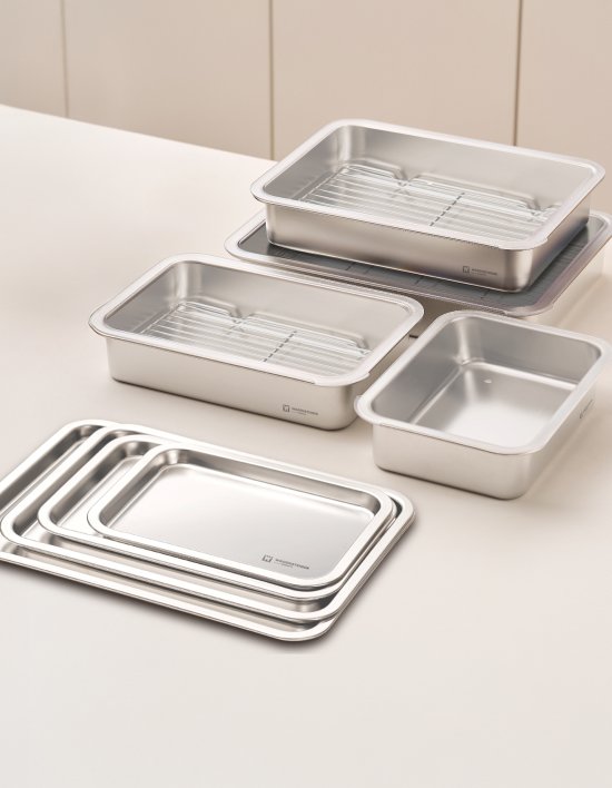 [바겐슈타이거] 보그 무연마제 스텐 304 프리미엄 밧드/트레이 세트