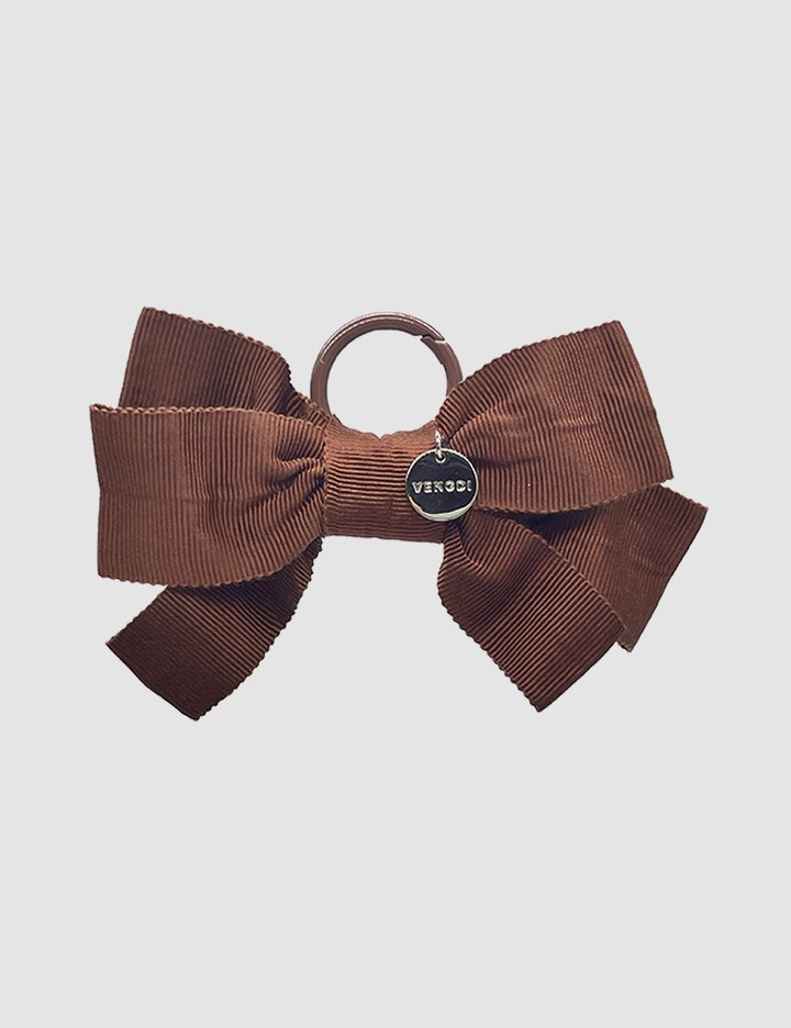 [벵디] 링클 리본 키링_브라운