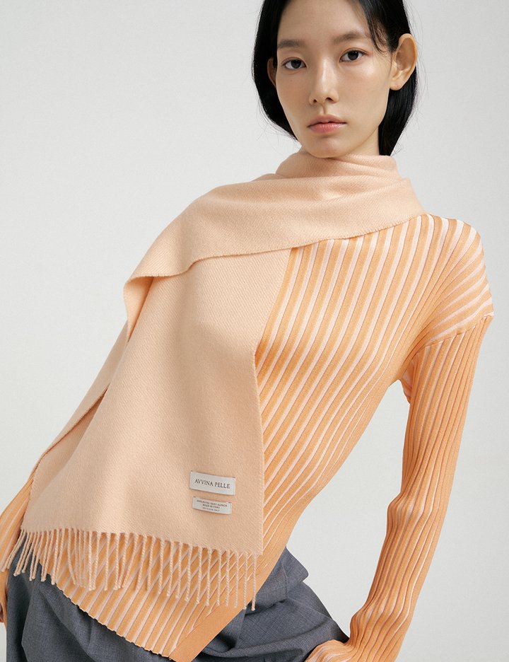 [아비나펠르] 로얄 베이비 알파카 머플러 - 애프리콧