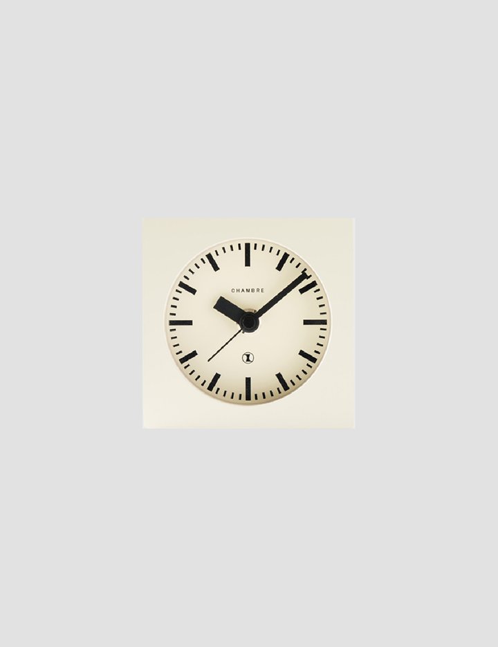 [모로모로] BLOCK DESK CLOCK(ivory) 샹브루 일본 나무 장인 무소음 시계 (CH-069NV)