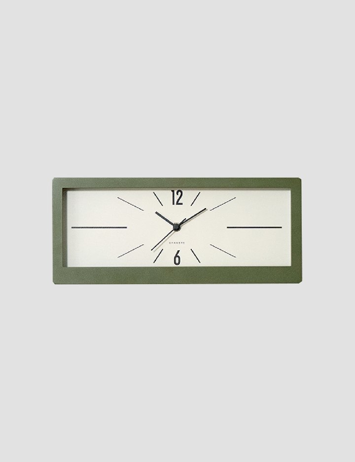 [모로모로] Linear Clock - Khaki 샹브루 일본 장인 무소음 시계 (CH-078KH)