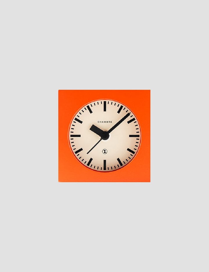 [모로모로] BLOCK DESK CLOCK(red) 샹브루 일본 나무 장인 무소음 시계 (CH-069RD)