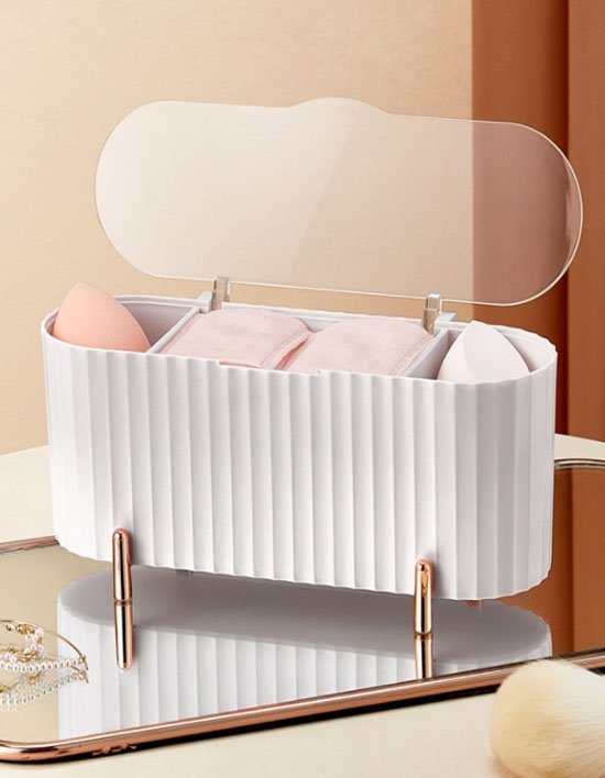 [홈모먼트] 플립형 면봉 화장솜 정리함 2종 (택1)