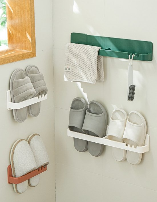 [홈모먼트] 후크형 접착식 실내화 거치대 2종 (택1)