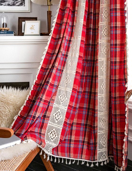 [홈모먼트] 체크 커튼 4종 (택1)