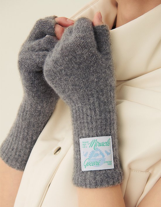 [고코리] 핑거리스 롱 장갑 - 그레이 (Free)