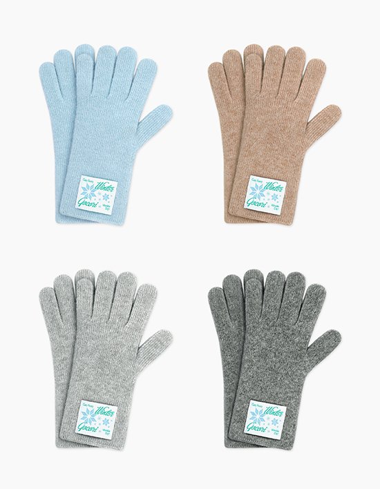 [고코리] 스노우플레이크 핑거홀 미들 장갑 4종 (택1)