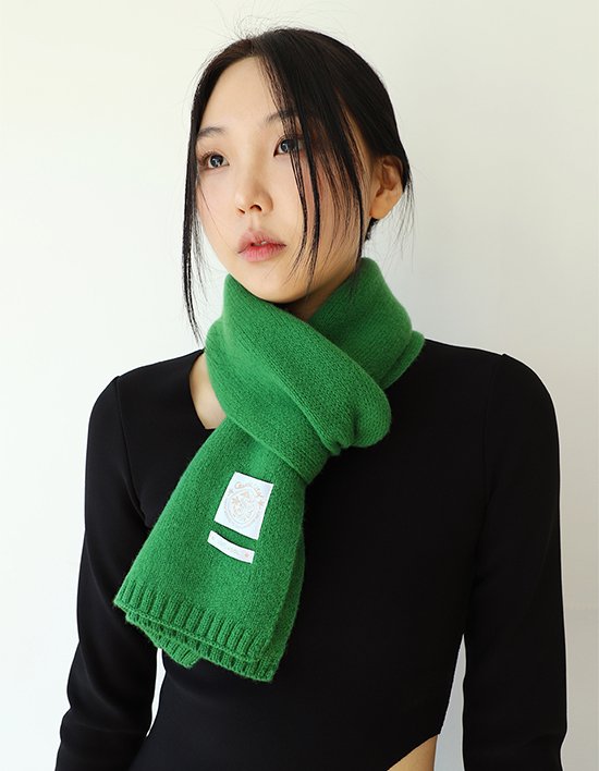 [고코리] 가든시티 울 머플러 - 그린