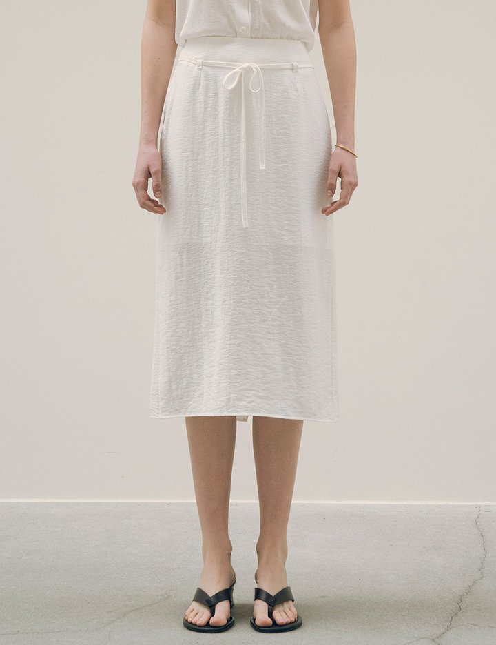 [시야쥬] 라운지 실키 스커트_화이트(SIST9039)