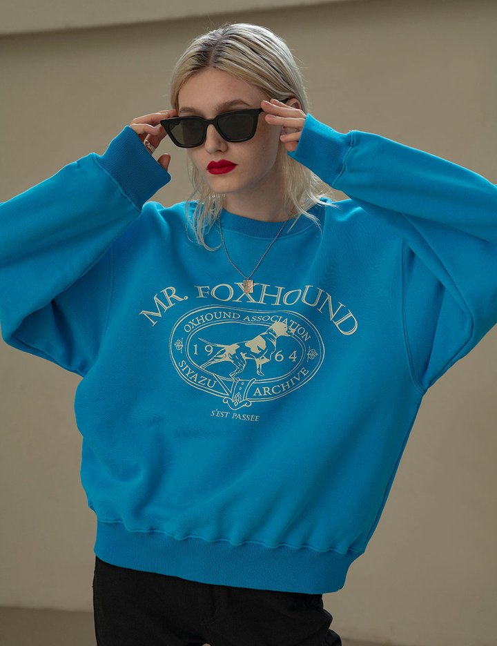 [시야쥬] 폭스 하운드 스웻 셔츠_브라이트블루(SITP5042)