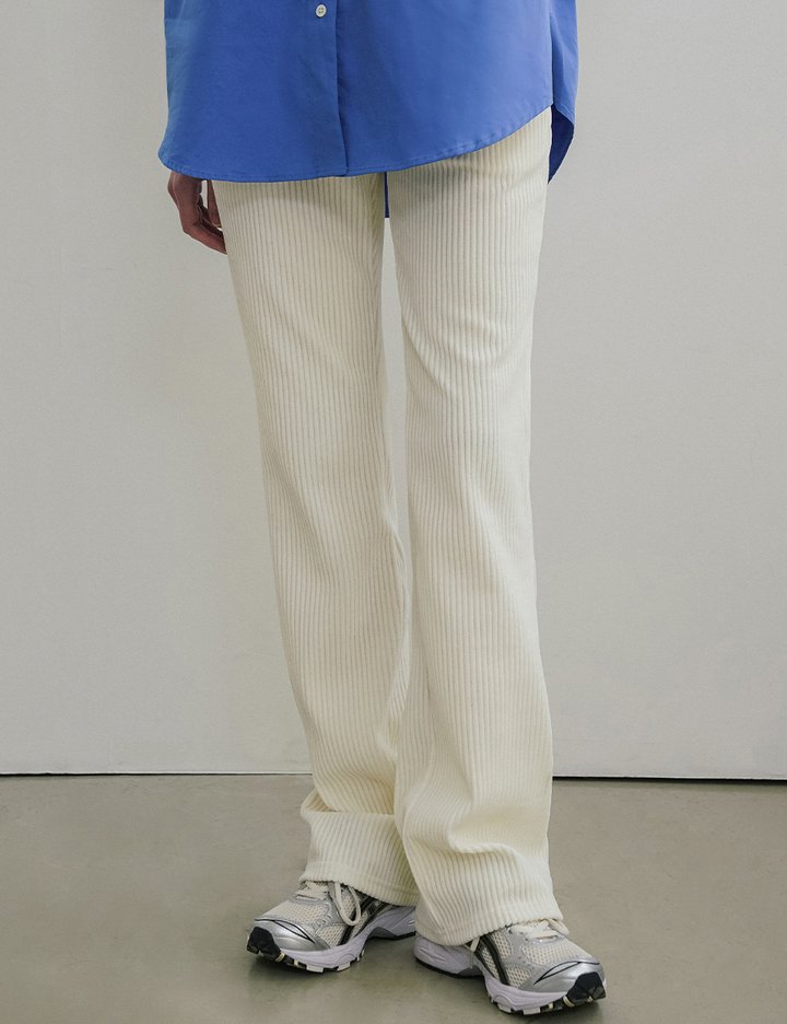 [시야쥬] 벨로 골지 부츠컷 밴딩 팬츠_크림(SIPT7094)
