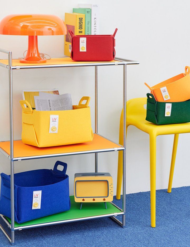 [리브맘] 접이식 펠트 장난감정리함 리빙박스 수납바구니 단품&1+1 64종 (택1)