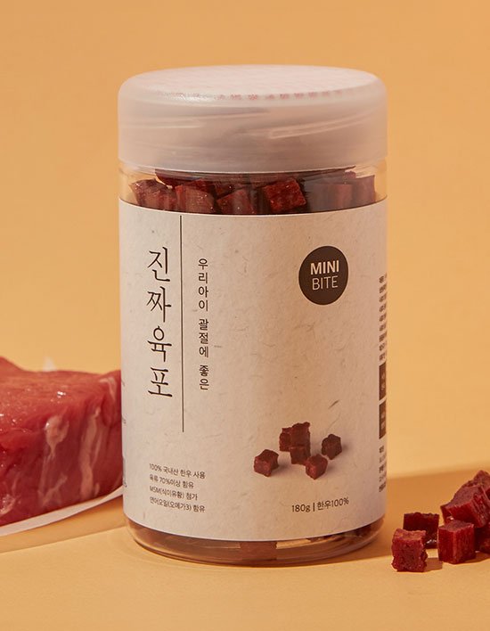 [진짜육포] DOG 한우 미니바이트 180g x 2개