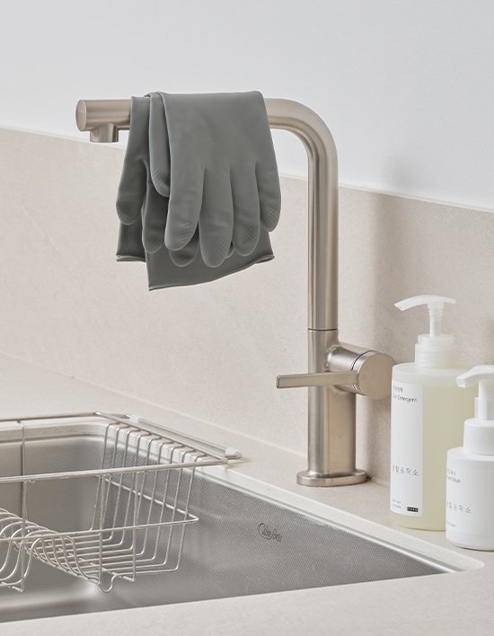 [생활공작소] 그레이 고무장갑 일반형 (1입) 2종 (택1)