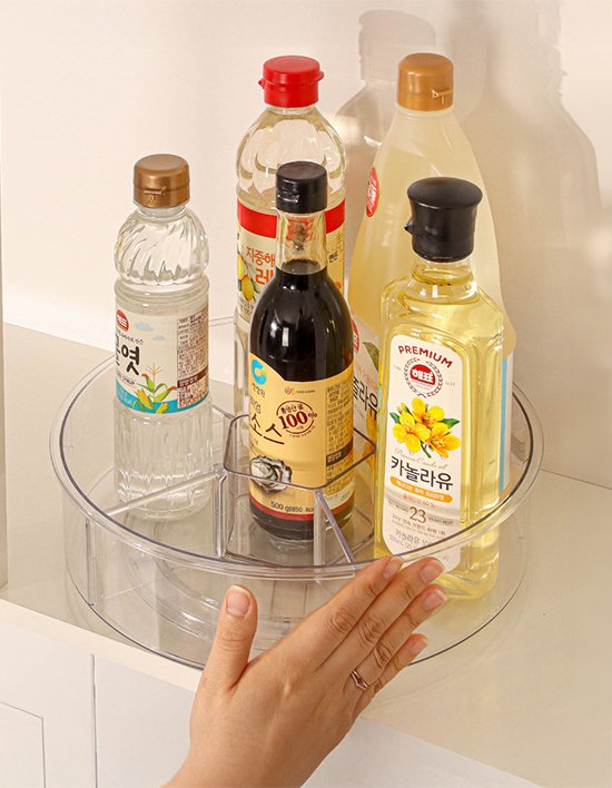 [풀라이프] 칸조절 회전트레이 양념통정리대 2종 (택1)