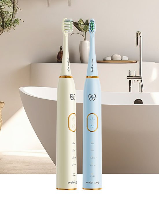 [워터프로] 이클린 음파전동칫솔 ECL-100(크림/블루)