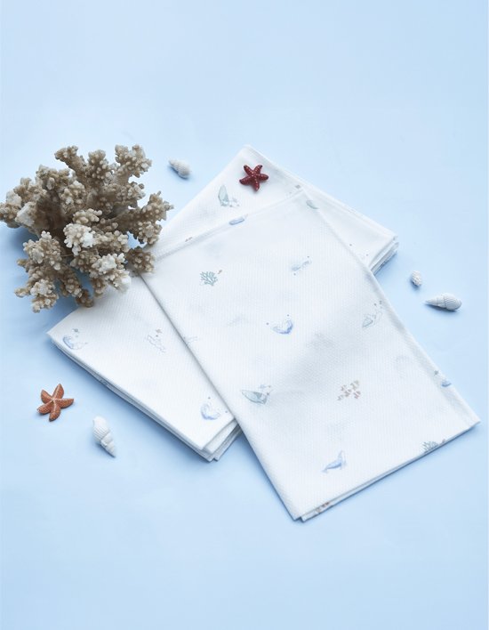 [베베룬] 에코프리미엄 소프트모달 엠보손수건_드림오션 5장