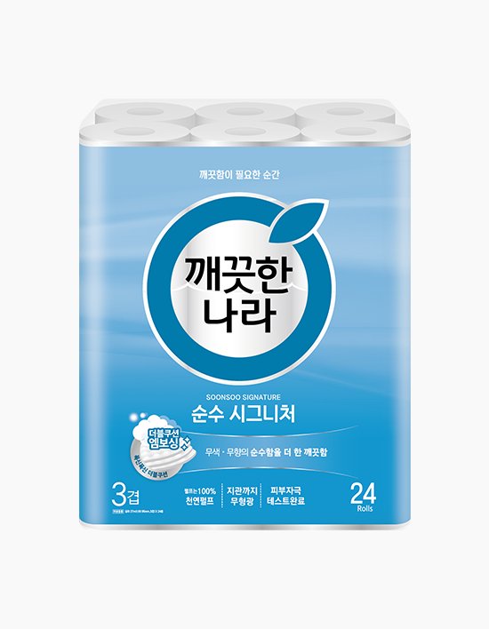 [깨끗한나라] 순수 시그니처 화장지 (27m X 24롤)