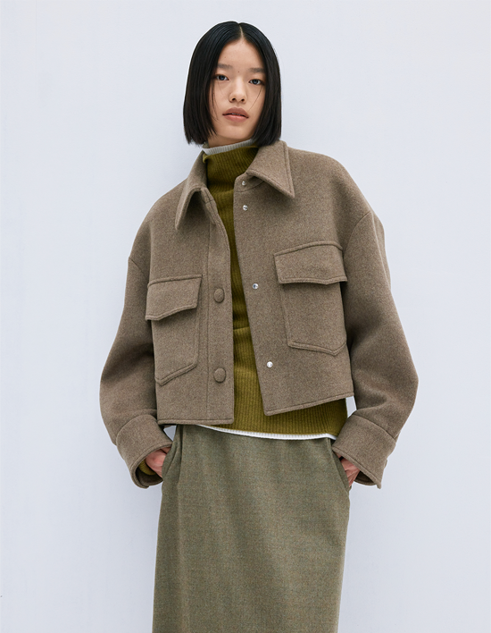 [R2W] 제네사 크롭 셔츠 재킷