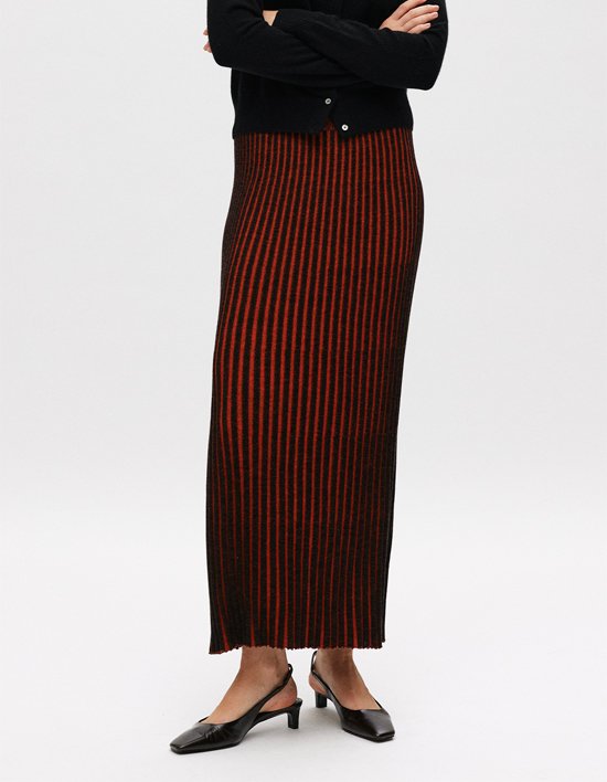 [R2W] 라우라 듀얼 컬러 니트 스커트 2color (택 1)