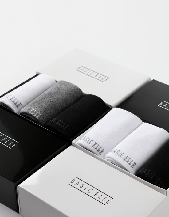 [엘르] 에센셜 양말 기프트세트 2종(3개입)(택1)