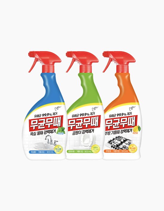 [무균무때] 대용량 청소세제 본품 900ml X 4개 3종 (택1)