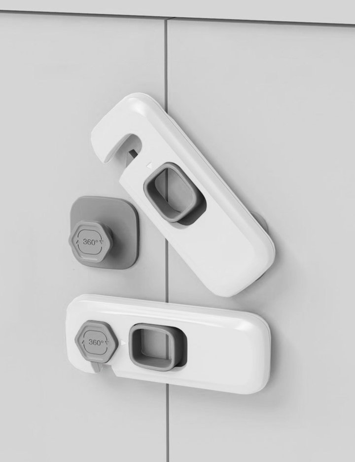 [모나코올리브]서랍 잠금장치 스윙도어락 2P