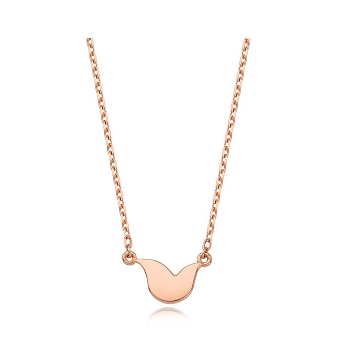 [티르리르] 플랫 튤리 실버핑크 목걸이 TNSSVP11978S (단품)