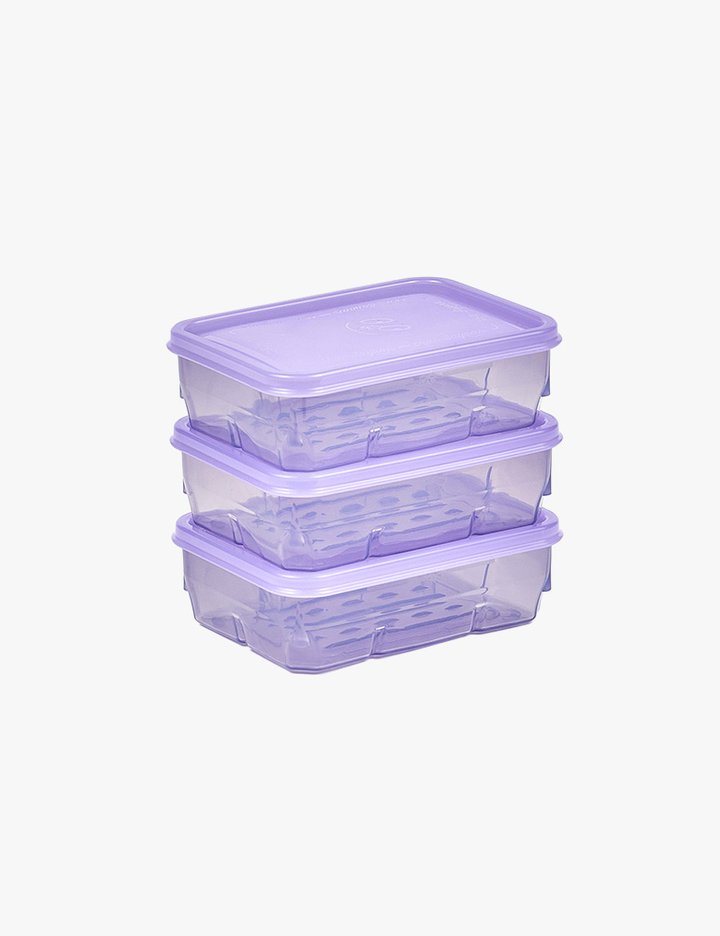 [땡스소윤] 냉동용기 9호 (300ml) 3P세트 쿨라벤더/투명그레이/핑크 (택1)