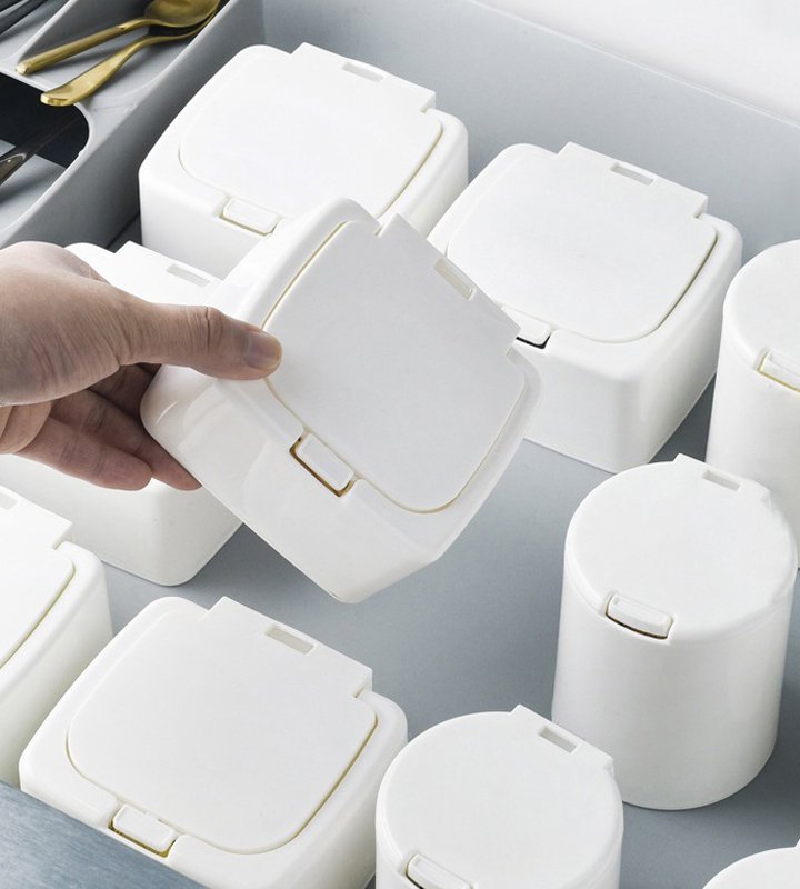 [구디푸디] 원터치 면봉 케이스 이쑤시개 보관함 2종 (택1)