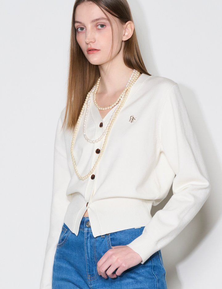 [제너럴아이디어] GNRL 에센셜 가디건 WHITE / WBC3L04503