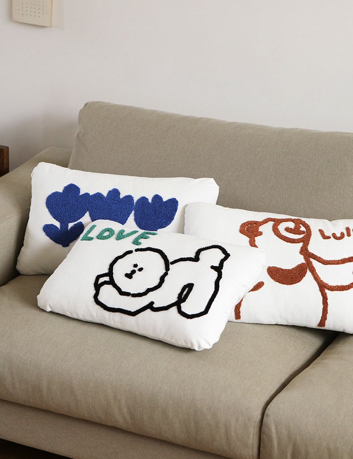 [데일리라이크] 부클 모티브 쿠션(솜포함) 3종 (택1)